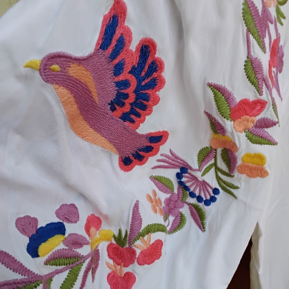 Solitaire Embroidered Peasant Blouse